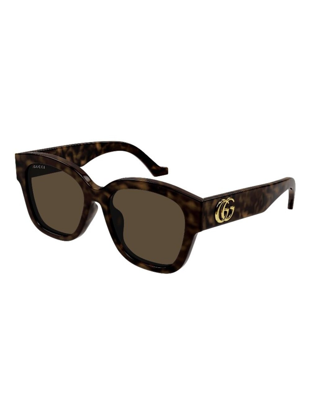 New Gucci Women's Sunglasses Havana Square Brown Lens Acetate Frame GG1550SK 002
